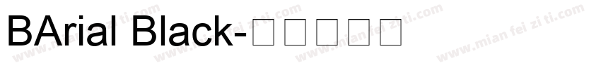 BArial Black字体转换